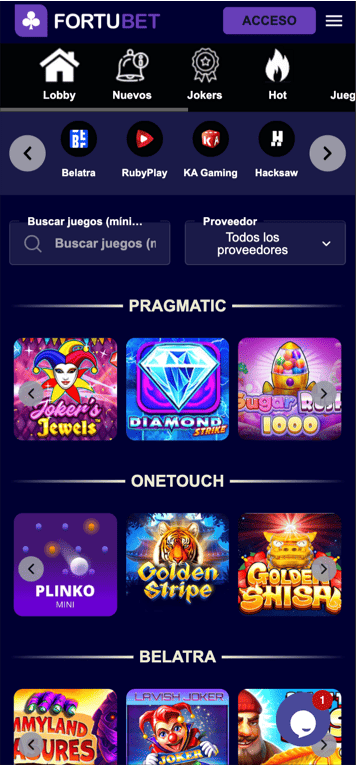Fortubet Casino Download Mobiele App